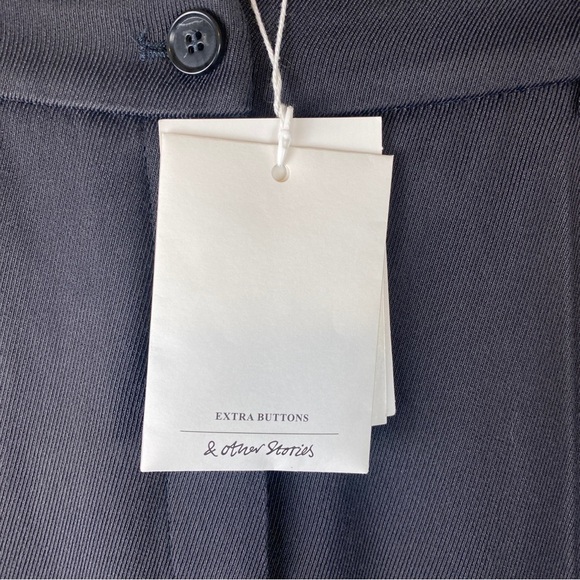 & Other Stories Stockholm Atelier Gray High Rise Trouser Pants NWT - Picture 7 of 7